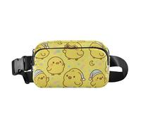 Fanny Pack Belt Bag Funny Cute Chicks Crossbody Bags for Women Adjustable Strap Mini Everywhere Waist Pouch for Workout Running