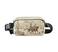 Fanny Pack Belt Bag Retro Cowboys in The Desert Crossbody Bags for Women Adjustable Strap Mini Everywhere Waist Pouch for Workout Running