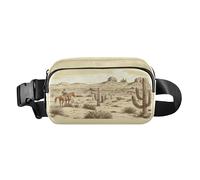 Fanny Pack Belt Bag Western Cowboys in The Desert Crossbody Bags for Women Adjustable Strap Mini Everywhere Waist Pouch for Workout Running