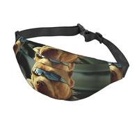 Fanny Pack Cool Pitbull Dog Waist Bag Cool Hip Bum Bag Adjustable Buckles for Travel Camping