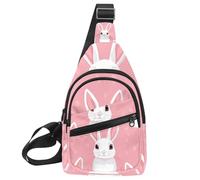 Fanny Pack Cross Body Bag for Outdoors Hiking Traveling, Rabbit Head (24)
