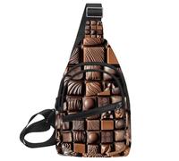 Fanny Pack Cross Body Bag for Outdoors Hiking Traveling, Various Chocolate (7)