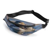 Fanny Pack Crossbody for Women Men,Loon Birds Print Sports Waist Bag,Fashion Waist Packs Bag with Adjustable Strap