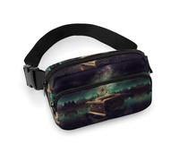 Fanny Pack Dream Music Box Printed Waist Cinching Bag Hip Bag Lightweight Belt Bag for Travel Sports Hiking Running, Dream Music Box, 7.9 X 5.1 in