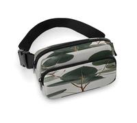 Fanny Pack Eucalyptus Leaves Printed Waist Cinching Bag Hip Bag Lightweight Belt Bag for Travel Sports Hiking Running, Eucalyptus Leaves, 7.9 X 5.1 in