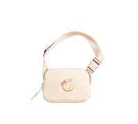 Fanny Pack for Girls, Initial Belt Bag for Ages 7-13, Crossbody Bag with Letter Patch, Adjustable Strap, Lightweight(Nylon fabric) Gift