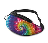 Fanny Pack for Men Women, Abstract Swirl Design Tie Dye Waist Pack Bag with Belt Adjustable Sling Pocket Crossbody Shoulder Bag Chest Bag for Traveling Hiking Cycling Running