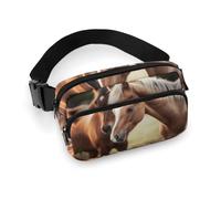 Fanny Pack for Men Women Adorable Horse Belt Bag Lightweight Waist Bag Pack Full Printed Pack With Adjustable Strap For Running Hiking Travel, style, 20x13cm
