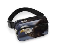 Fanny Pack for Men Women Animals Bald Eagle Belt Bag Lightweight Waist Bag Pack Full Printed Pack With Adjustable Strap For Running Hiking Travel, style, 20x13cm