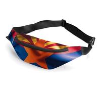 Fanny Pack for Men Women Arizona Flag Waist Pack Small Belt Bag with Adjustable Strap Waterproof Sling Bag Fashion Crossbody Bag Bum Bag for Travel Hiking Running, white, 14.2x5.9 Inches