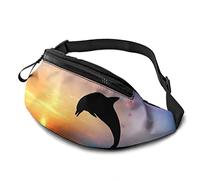Fanny Pack for Men Women, Beautiful Calm Ocean at Sunset Waist Pack Bag with Belt Adjustable Sling Pocket Crossbody Shoulder Bag Chest Bag for Traveling Hiking Cycling Running