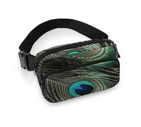 Fanny Pack for Men Women Beautiful Peacock Feathers Belt Bag Lightweight Waist Bag Pack Full Printed Pack With Adjustable Strap For Running Hiking Travel, style, 20x13cm