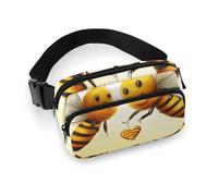 Fanny Pack for Men Women Bee Love Honey Belt Bag Lightweight Waist Bag Pack Full Printed Pack With Adjustable Strap For Running Hiking Travel, style, 20x13cm