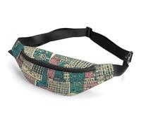 Fanny Pack for Men Women Belt Bag Austin Texas Crossbody Waist Pack for Travel Walking Running Bum Bags, color-6, 36*15cm