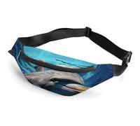 Fanny Pack for Men Women Belt Bag Dolphins Crossbody Waist Pack for Travel Walking Running Bum Bags, color-7, 36*15cm