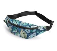 Fanny Pack for Men Women Belt Bag Green Leaves Graphics Crossbody Waist Pack for Travel Walking Running Bum Bags, color-2, 36*15cm