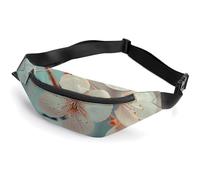 Fanny Pack for Men Women Belt Bag Spring Red Flowers Crossbody Waist Pack for Travel Walking Running Bum Bags, style, 36*15cm