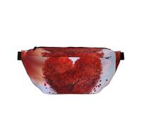 Fanny Pack for Men Women Black Hat Western Boots Belt Bag with Adjustable Strap Fashion Waist Bag Waist Pack for Travel, Heart Tree, One Size