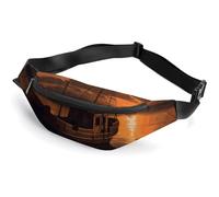 Fanny Pack for Men Women Boat at Duskprinted Crossbody Belt Bags Sports Waist Bag ForTravel Running Hiking Walking Workout, Boat at dusk, 36*15cm