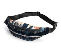 Fanny Pack for Men Women Chicago Skylineprinted Crossbody Belt Bags Sports Waist Bag ForTravel Running Hiking Walking Workout, Chicago Skyline, 36*15cm