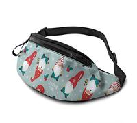 Fanny Pack for Men Women, Christmas Gnomes Waist Pack Bag with Belt Adjustable Sling Pocket Crossbody Shoulder Bag Chest Bag for Traveling Hiking Cycling Running