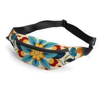 Fanny Pack for Men Women Colorful Arabic Editable File Yellowprinted Crossbody Belt Bags Sports Waist Bag ForTravel Running Hiking Walking Workout, Colorful Arabic Editable File Yellow, 36*15cm