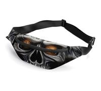 Fanny Pack for Men Women Cool Evil Skullprinted Crossbody Belt Bags Sports Waist Bag ForTravel Running Hiking Walking Workout, Cool Evil Skull, 36*15cm