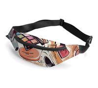 Fanny Pack for Men Women Cosmetic And Makeup Theme Patternprinted Crossbody Belt Bags Sports Waist Bag ForTravel Running Hiking Walking Workout, Cosmetic And Makeup Theme Pattern, 36*15cm