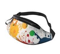 Fanny Pack for Men Women,Crossbody Waist Bag Abstract Paint Splashes Chest Bag Daypack Belt Bags for Travel Sports Running