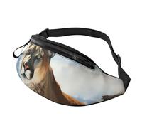 Fanny Pack for Men Women Crossbody Waist Bag Animal Mountain Lion Belt Bag with Adjustable Strap Hip Bum Bag, Black, One Size