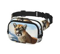 Fanny Pack for Men Women Crossbody Waist Bag Animal Mountain Lion Belt Bag with Adjustable Strap Hip Bum Bag