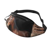 Fanny Pack for Men Women Crossbody Waist Bag Barn Horse Belt Bag with Adjustable Strap Hip Bum Bag, Black, One Size