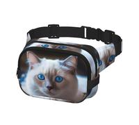 Fanny Pack for Men Women Crossbody Waist Bag Blue Eyed Cat Belt Bag with Adjustable Strap Hip Bum Bag