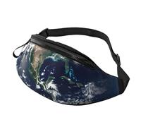 Fanny Pack for Men Women Crossbody Waist Bag Blue Marble Earth Belt Bag with Adjustable Strap Hip Bum Bag, Black, One Size