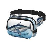 Fanny Pack for Men Women Crossbody Waist Bag Bluefin Tuna Thunnus Belt Bag with Adjustable Strap Hip Bum Bag, Black, One Size