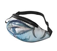 Fanny Pack for Men Women Crossbody Waist Bag Bluefin Tuna Thunnus Belt Bag with Adjustable Strap Hip Bum Bag, Black, One Size