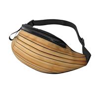 Fanny Pack for Men Women Crossbody Waist Bag Board Texture Belt Bag with Adjustable Strap Hip Bum Bag, Black, One Size