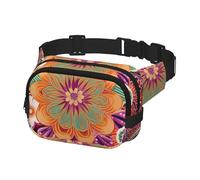 Fanny Pack for Men Women Crossbody Waist Bag Bohemian Colored Flower Belt Bag with Adjustable Strap Hip Bum Bag