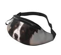 Fanny Pack for Men Women Crossbody Waist Bag Border Collie Belt Bag with Adjustable Strap Hip Bum Bag, Black, One Size