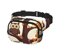 Fanny Pack for Men Women Crossbody Waist Bag Cartoon Family Owls On The Brown Tree Belt Bag with Adjustable Strap Hip Bum Bag, Black, One Size
