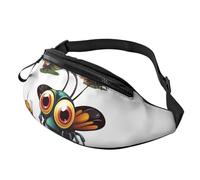Fanny Pack for Men Women Crossbody Waist Bag Cartoon Insect Belt Bag with Adjustable Strap Hip Bum Bag, Black, One Size