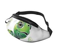 Fanny Pack for Men Women Crossbody Waist Bag Cartoon Turtle Pattern Belt Bag with Adjustable Strap Hip Bum Bag, Black, One Size