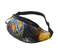 Fanny Pack for Men Women,Crossbody Waist Bag Colorful Hand Painted Easter Eggs Chest Bag Daypack Belt Bags for Travel Sports Running