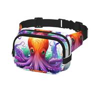 Fanny Pack for Men Women Crossbody Waist Bag Colorful Octopus Belt Bag with Adjustable Strap Hip Bum Bag