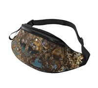 Fanny Pack for Men Women Crossbody Waist Bag Crown Vintage Belt Bag with Adjustable Strap Hip Bum Bag, Black, One Size