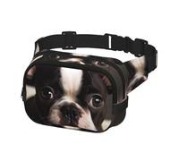 Fanny Pack for Men Women Crossbody Waist Bag Cute Boston Terrier Belt Bag with Adjustable Strap Hip Bum Bag, Black, One Size