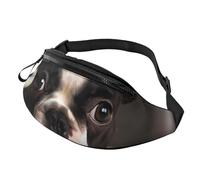 Fanny Pack for Men Women Crossbody Waist Bag Cute Boston Terrier Belt Bag with Adjustable Strap Hip Bum Bag, Black, One Size