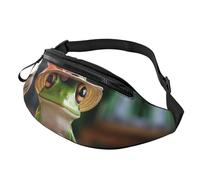 Fanny Pack for Men Women Crossbody Waist Bag Cute Frog in Hat Belt Bag with Adjustable Strap Hip Bum Bag, Black, One Size