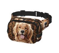 Fanny Pack for Men Women Crossbody Waist Bag Cute Golden Retriever Belt Bag with Adjustable Strap Hip Bum Bag