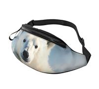 Fanny Pack for Men Women Crossbody Waist Bag Cute Polar Bear Belt Bag with Adjustable Strap Hip Bum Bag, Black, One Size